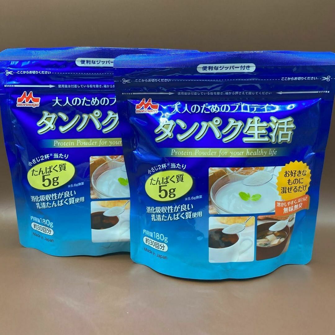 森永乳業 タンパク生活 180g x2個セット 食品/飲料/酒の健康食品(プロテイン)の商品写真