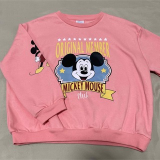 ディズニー(Disney)のディズニー100 ミッキーマウス 裏起毛 トレーナー 130cm 新品 未使用(Tシャツ/カットソー)
