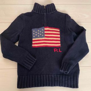 ポロラルフローレン(POLO RALPH LAUREN)のPOLO ラルフローレン 星条旗 ニット セーター ハーフジップ(ニット)