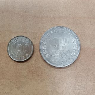 4　東京オリンピック　1000円銀貨　100円銀貨　昭和39年(その他)