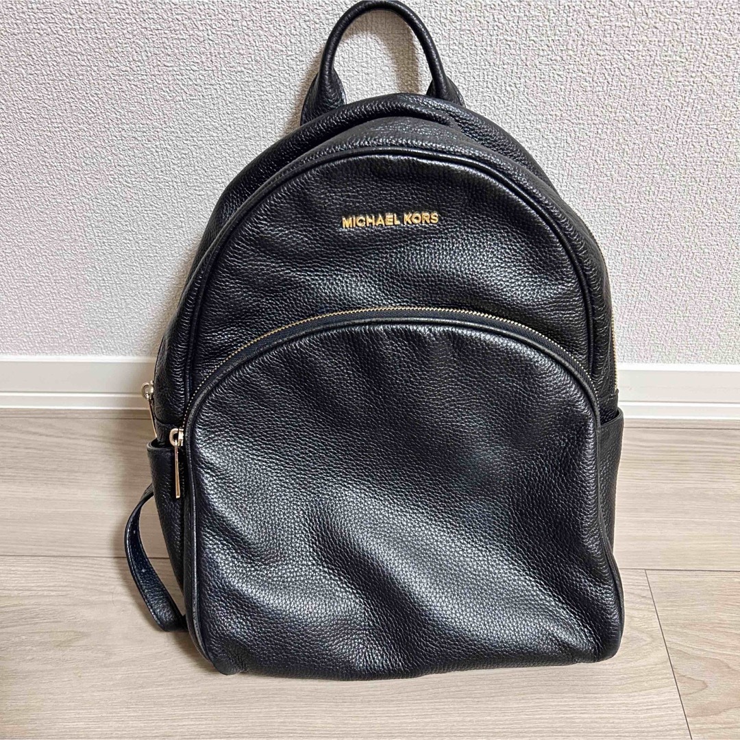 Michael Kors(マイケルコース)のマイケルコース MICHAEL KORS MK リュック レザー 黒 レディースのバッグ(リュック/バックパック)の商品写真