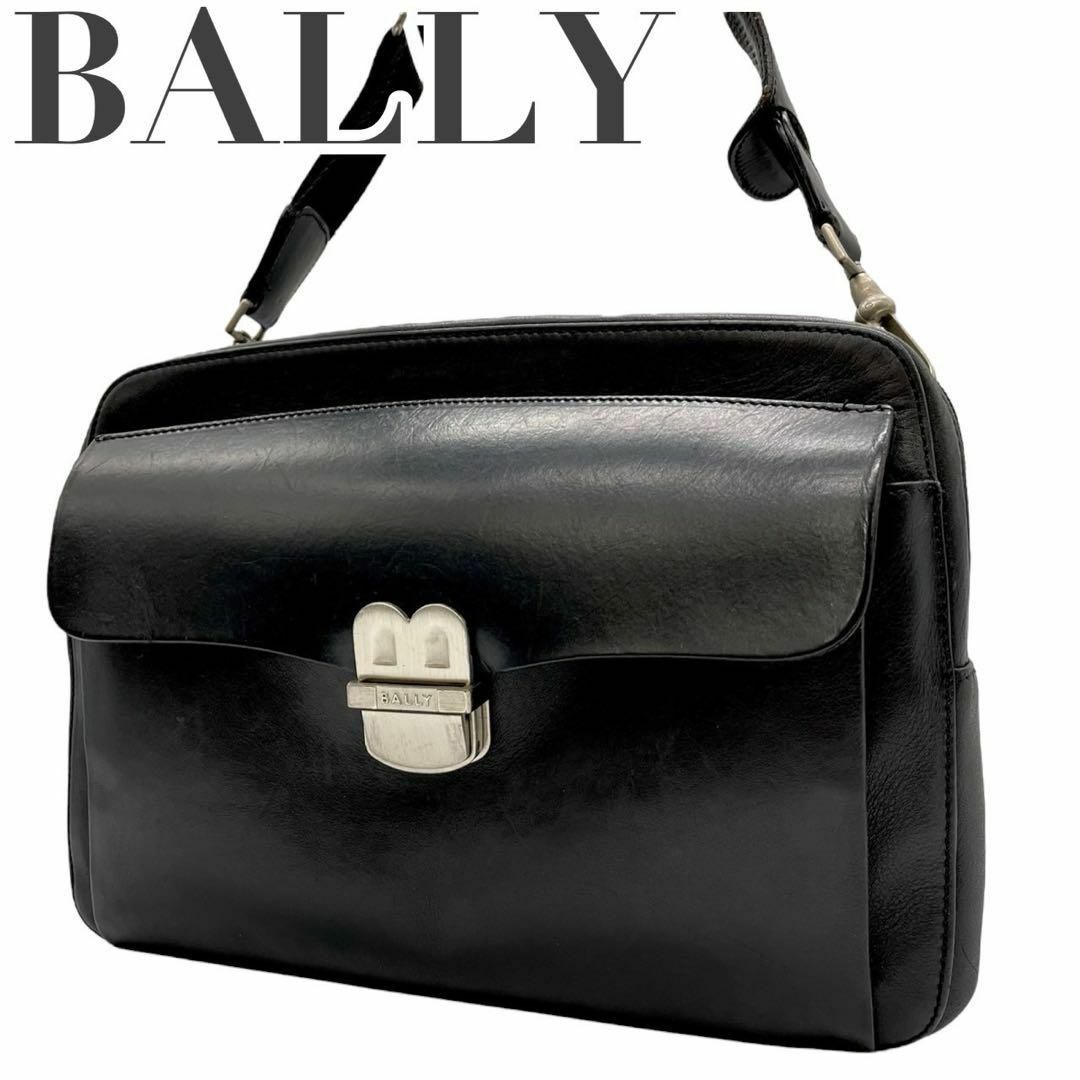 Bally(バリー)のBALLY バリー　s8 レザー　ショルダーバッグ　ブラック　フラップ レディースのバッグ(ショルダーバッグ)の商品写真