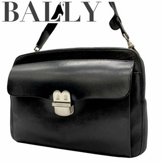 バリー(Bally)のBALLY バリー　s8 レザー　ショルダーバッグ　ブラック　フラップ(ショルダーバッグ)