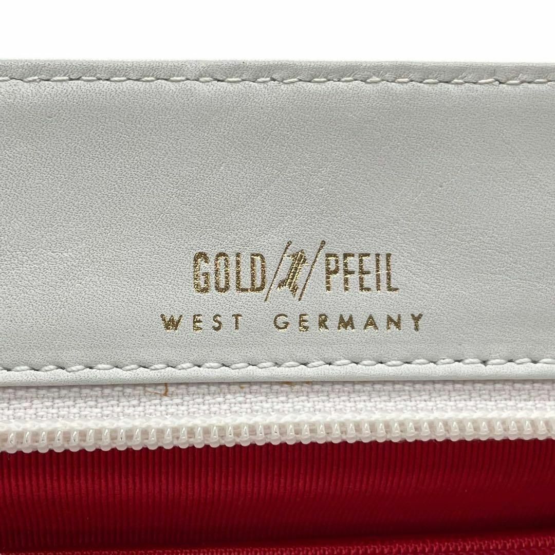 GOLD PFEIL(ゴールドファイル)の美品　ゴールドファイル　s8 クラッチバッグ セカンドバッグ　レザー　白　紺 レディースのバッグ(クラッチバッグ)の商品写真