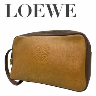 ロエベ(LOEWE)のLOEWE ロエベ　s8 クラッチバッグ　アナグラム　セカンドバッグ　レザー　茶(クラッチバッグ)