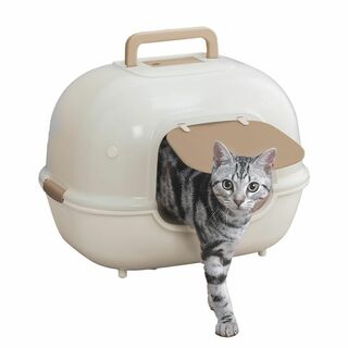 【色: ホワイト】アイリスオーヤマ 猫用トイレ本体 脱臭ワイド猫トイレ (フルカ(猫)