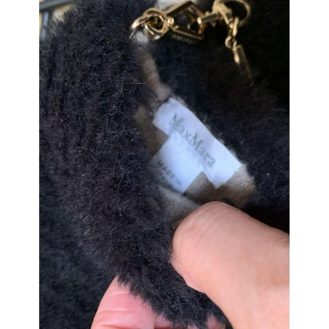 Max Mara(マックスマーラ)の人気　マックスマーラ ミトン   テディベアミトン  ブラック　黒　SM レディースのファッション小物(手袋)の商品写真