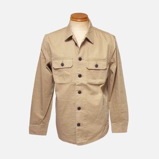 アバクロンビーアンドフィッチ(Abercrombie&Fitch)の★新品★アバクロンビー&フィッチ★ミリタリーシャツジャケット (Khaki/L)(カバーオール)