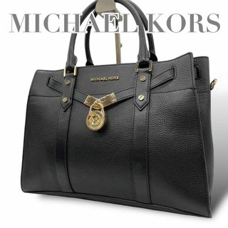 マイケルコース(Michael Kors)の良品　マイケルコース　B3 ヌーボー　ハミルトン　ハンドバッグ　黒　レザー(ハンドバッグ)