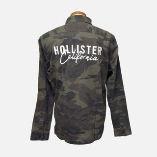 ホリスター(Hollister)の★新品★ホリスター★アップリケロゴシャツジャケット (Camouflage/L)(カバーオール)