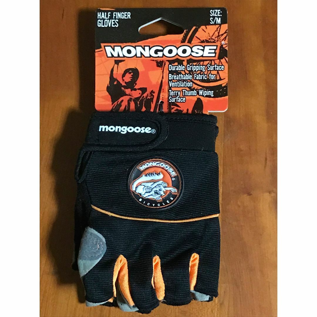 mongoose(マングース)のmongoose ハーフフィンガー グローブ S/M マングース BMX MTB スポーツ/アウトドアの自転車(ウエア)の商品写真