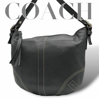 コーチ(COACH)のCOACH コーチ　s36 肩掛け　8A03ワンショルダーバッグ レザー 黒(ショルダーバッグ)