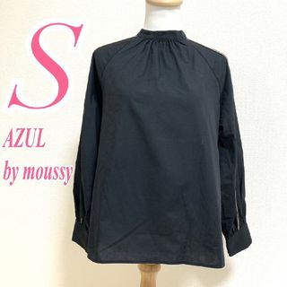 アズールバイマウジー(AZUL by moussy)のアズールバイマウジー S ブラウス きれいめコーデ ライン  ブラック ベージュ(シャツ/ブラウス(長袖/七分))