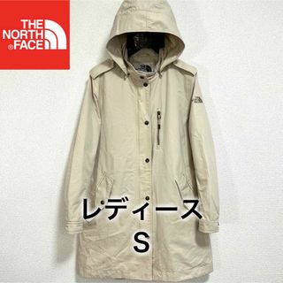 ザノースフェイス(THE NORTH FACE)の美品人気 ノースフェイス マウンテンコート ロゴ刺繍 フード着脱可 レディースS(ロングコート)