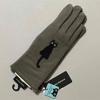 Atsuko Matano - マタノアツコ 手袋 冬用 ねこ 黒猫 シルク カシミア