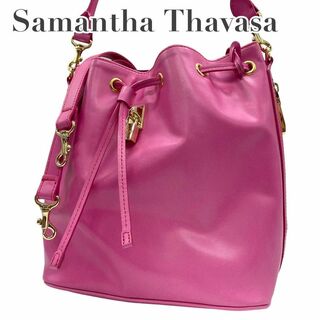 サマンサタバサ(Samantha Thavasa)の良品　サマンサタバサ　s9 アゼルフルーリ　巾着　ショルダーバッグ　ピンク(ショルダーバッグ)