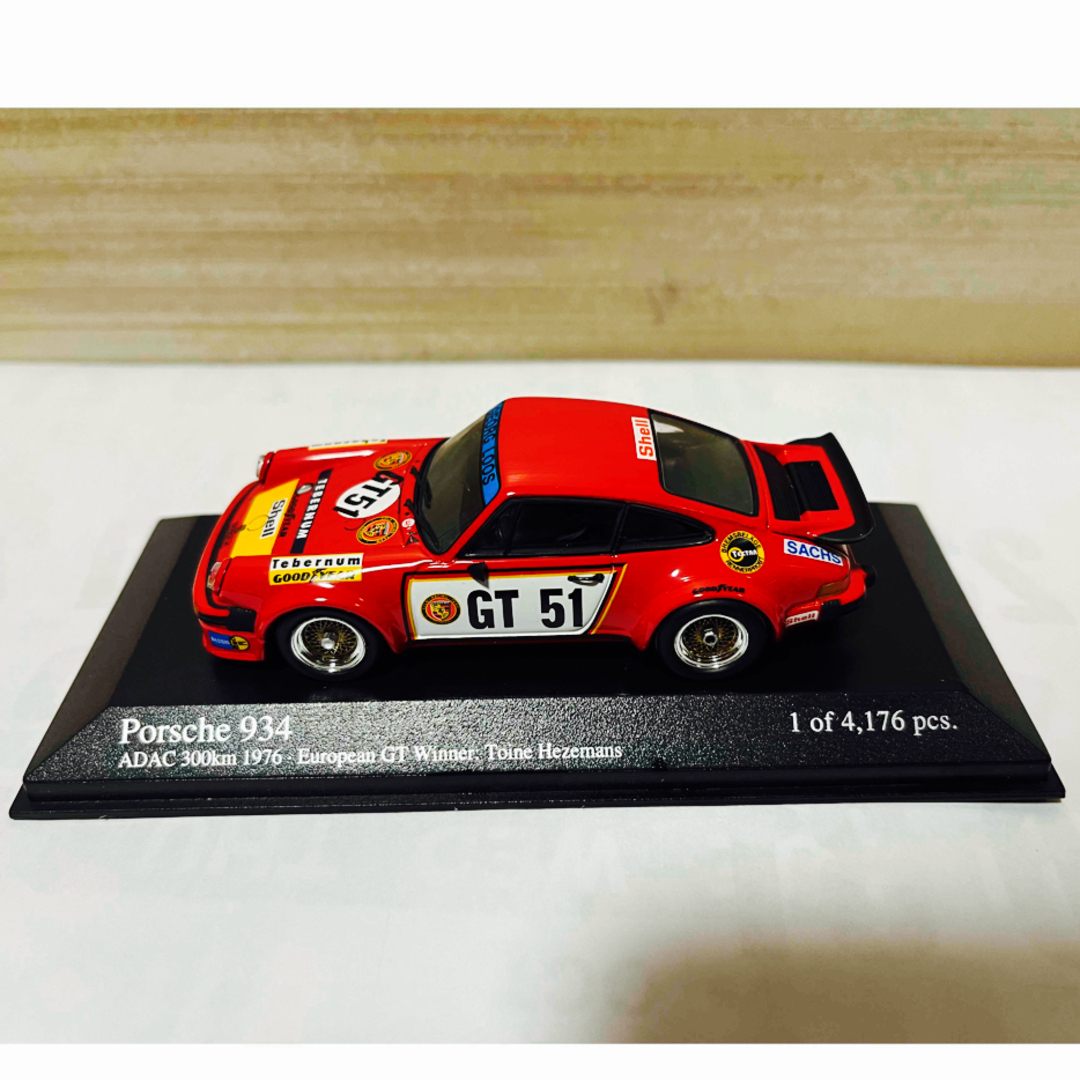 PMA(ピーエムエー)のPMA 1/43  Porsche 934 ヨーロッパGT ウィナー　1976 エンタメ/ホビーのおもちゃ/ぬいぐるみ(ミニカー)の商品写真