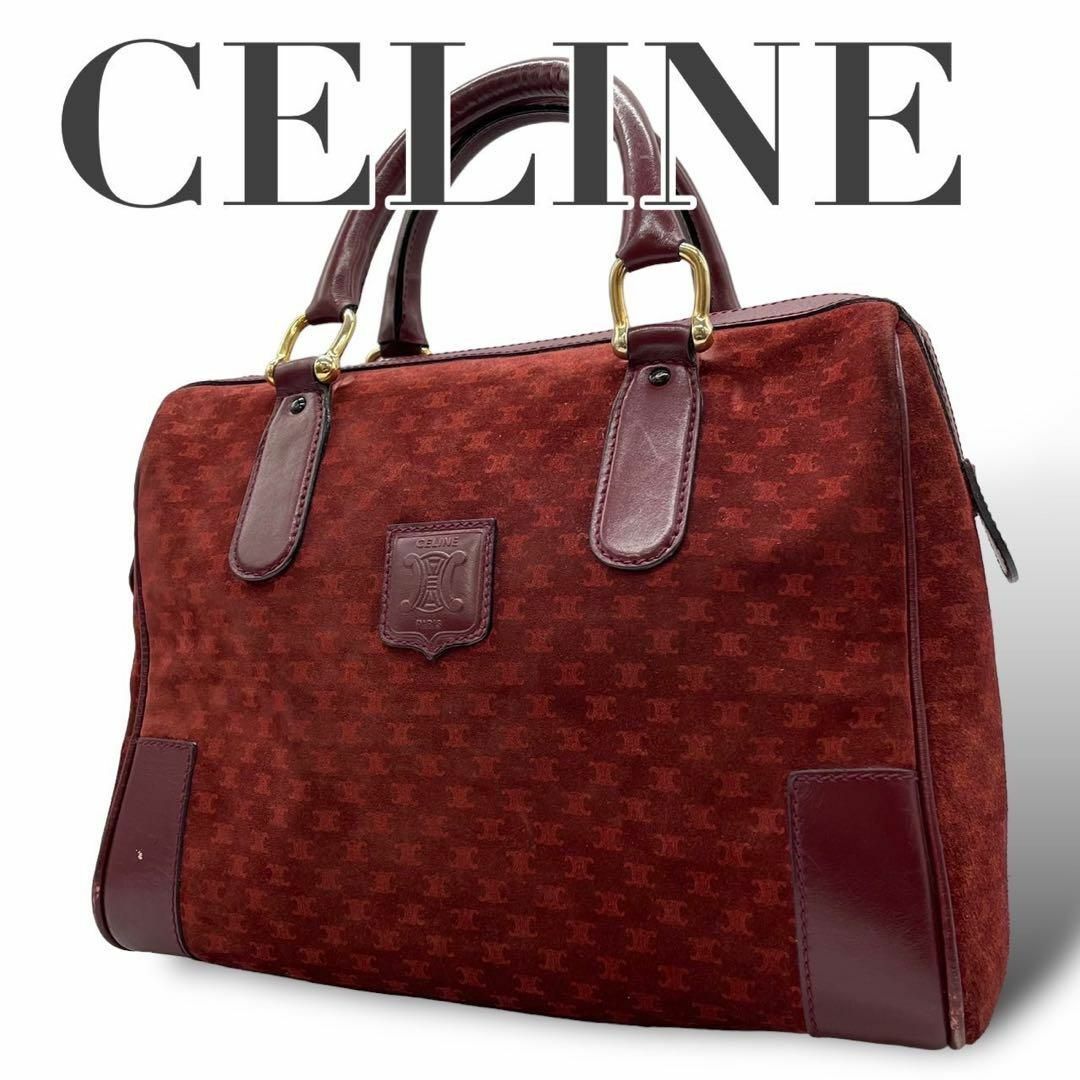celine(セリーヌ)の良品　CELINE セリーヌ　c3 マカダム　トリオンフ　スエード　ハンドバッグ レディースのバッグ(ハンドバッグ)の商品写真
