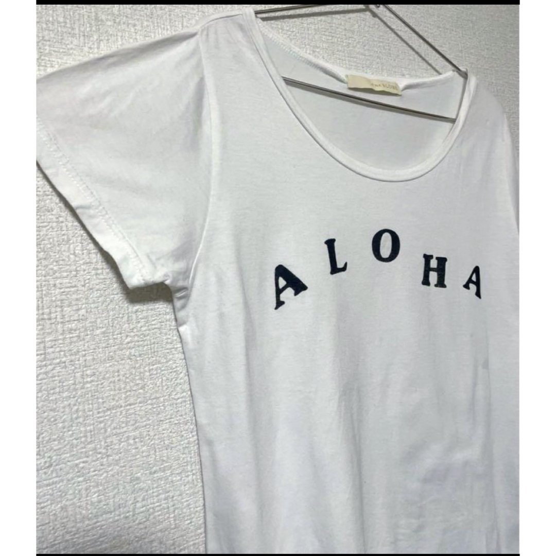 SLOBE IENA(スローブイエナ)のホームクリーニング済　IENA SLOBE英字ロゴ半袖Tシャツ ホワイト フリー レディースのトップス(Tシャツ(半袖/袖なし))の商品写真