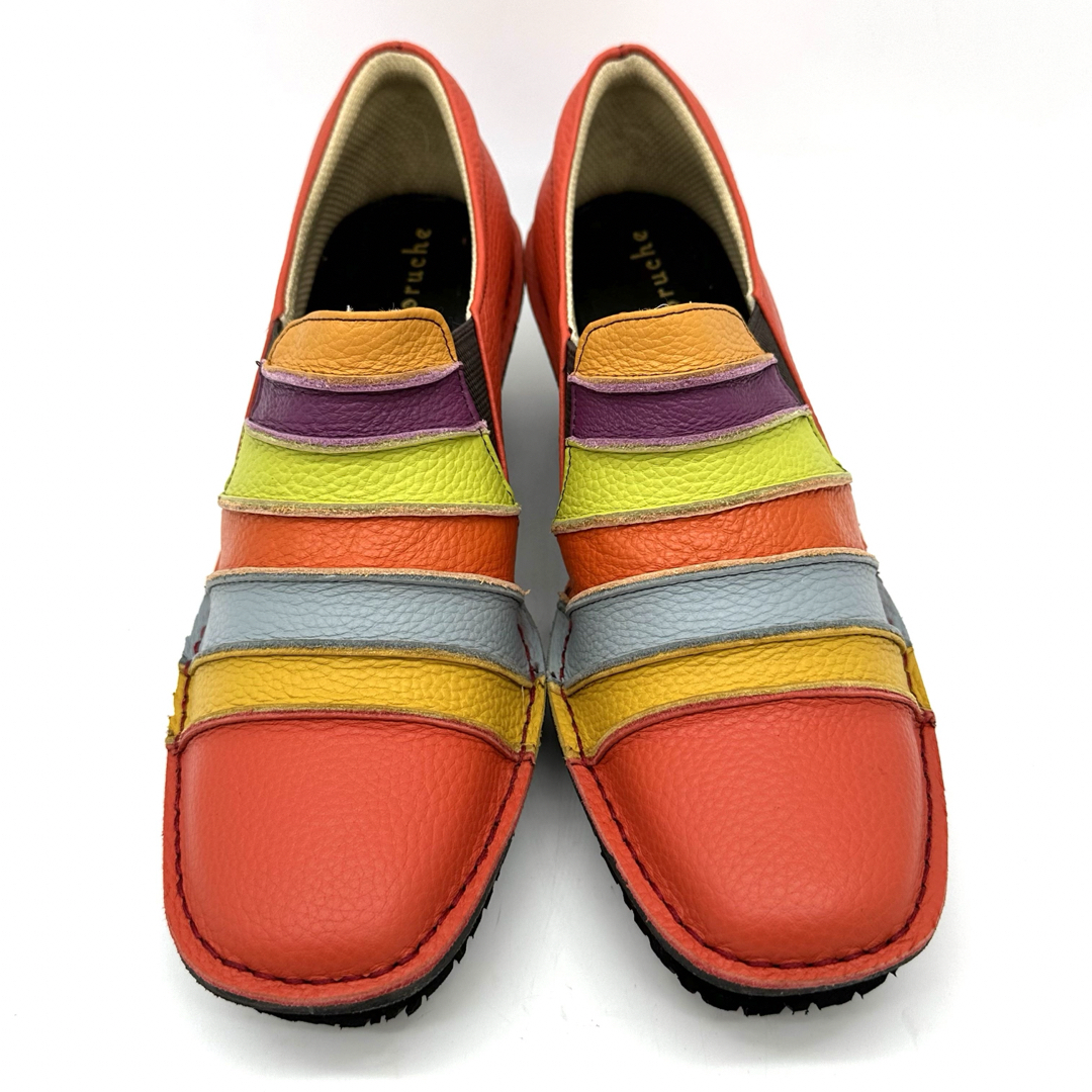 〈極美品〉Doruche ドルチェ【24.5EEE】ウェッジソール ローファー レディースの靴/シューズ(ローファー/革靴)の商品写真