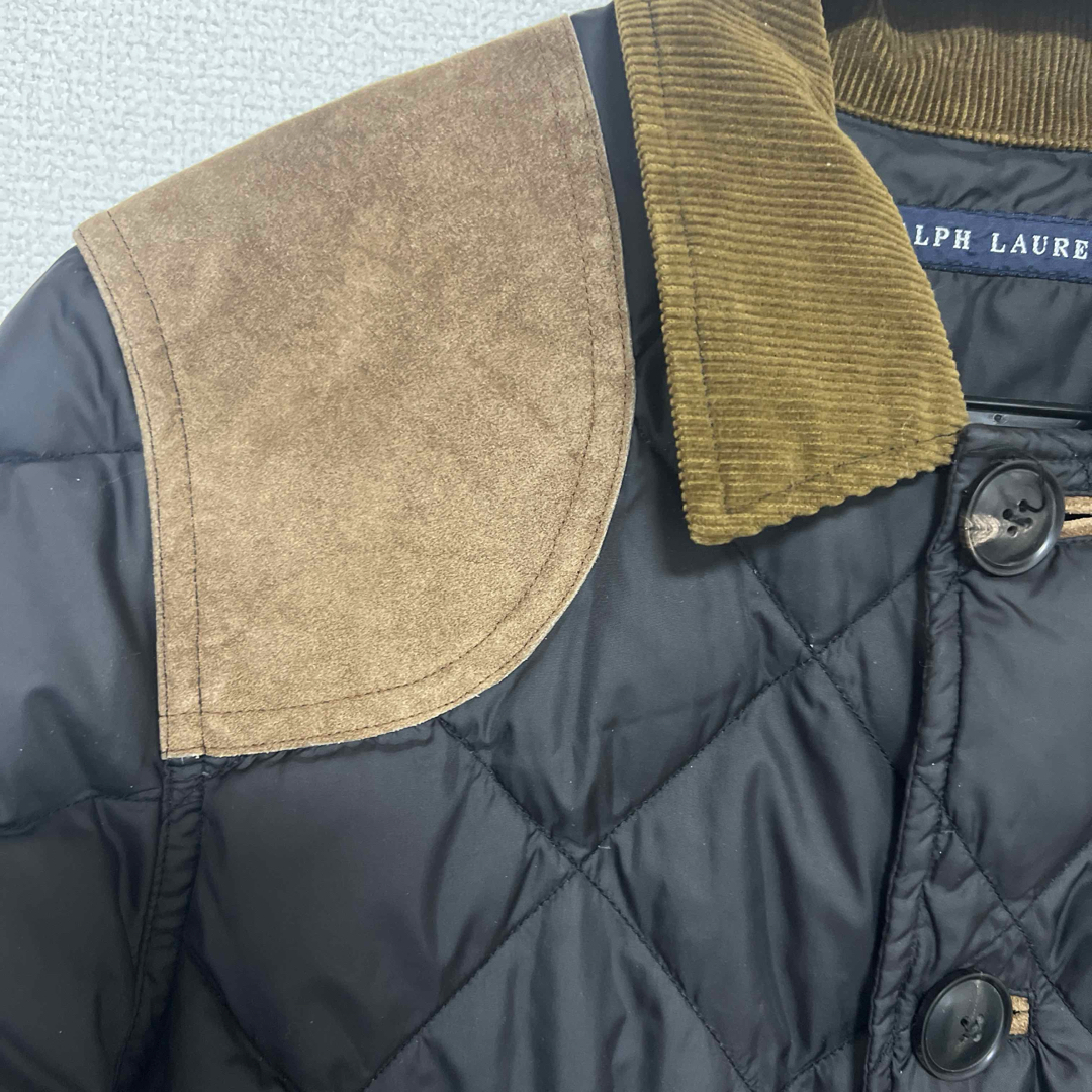 Ralph Lauren(ラルフローレン)の美品●RALPH LAUREN キルティング ライトダウンコート M ブラック レディースのジャケット/アウター(ダウンコート)の商品写真