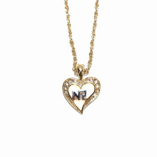 ニナリッチ(NINA RICCI)のニナリッチ ネックレス ペンダント ハート ストーン ロゴ ゴールド色(ネックレス)