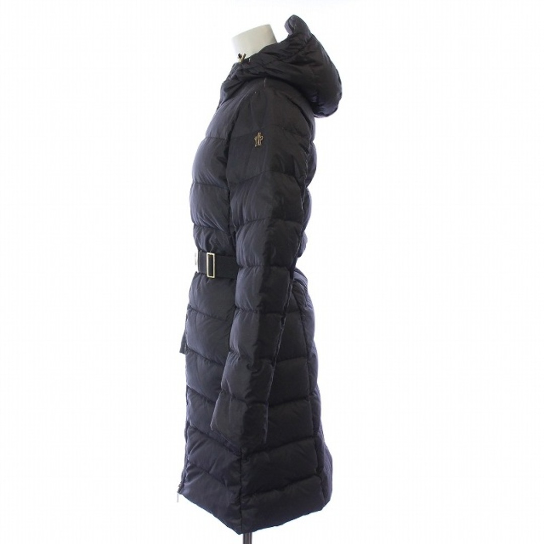 MONCLER(モンクレール)のモンクレール NANTES ダウンコート フード ベルト付き ロング 黒 レディースのジャケット/アウター(ダウンコート)の商品写真
