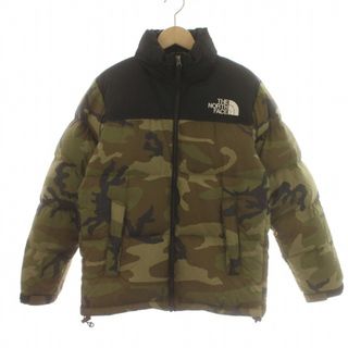 ザノースフェイス(THE NORTH FACE)のノースフェイス ヌプシ ダウンジャケット カモフラ 迷彩 S 緑 ND91842(ダウンジャケット)