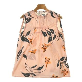 マルニ(Marni)のMARNI マルニ ブラウス 38(S位) ピンクベージュx黒xオレンジ(総柄) 【古着】【中古】(シャツ/ブラウス(長袖/七分))