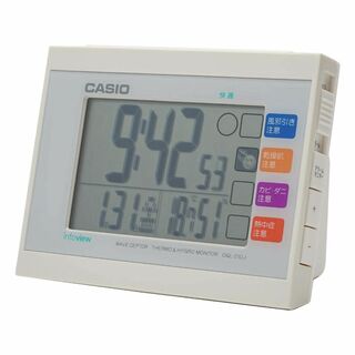 CASIO(カシオ) 目覚まし時計 電波 デジタル 生活環境 温度 湿度 カレン(置時計)