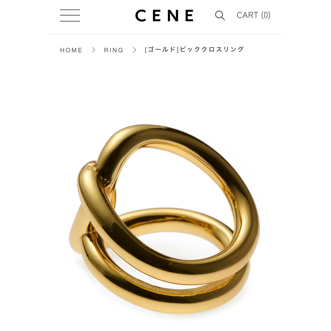 リング　サージカルステンレス　ゴールド　CENE レディースのアクセサリー(リング(指輪))の商品写真