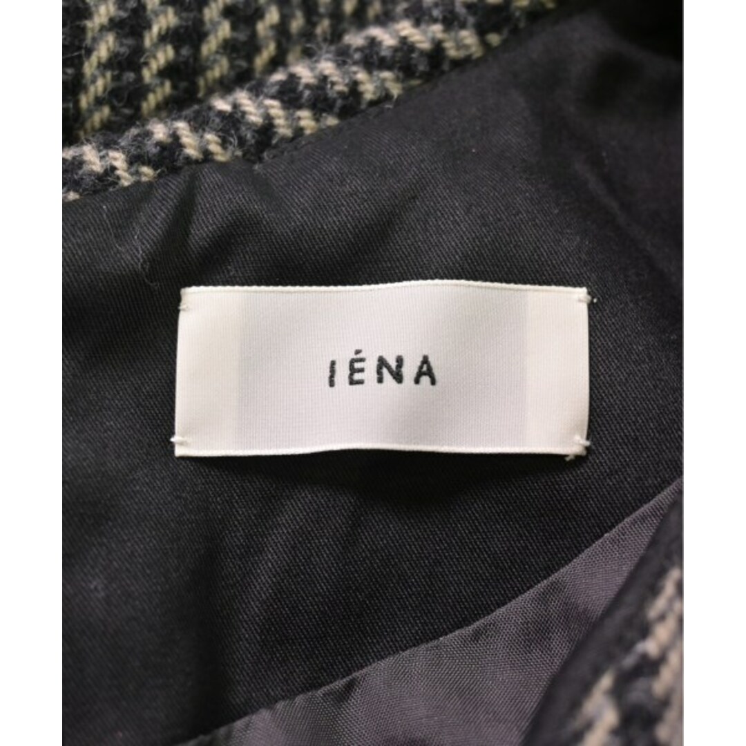 IENA(イエナ)のIENA イエナ ワンピース 36(S位) 黒xベージュx紺(チェック) 【古着】【中古】 レディースのワンピース(ひざ丈ワンピース)の商品写真