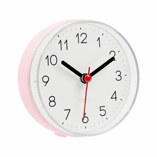【色: ピンク】mooas 2WAY 静音 防水 浴室用時計 シャワー用時計 壁(置時計)