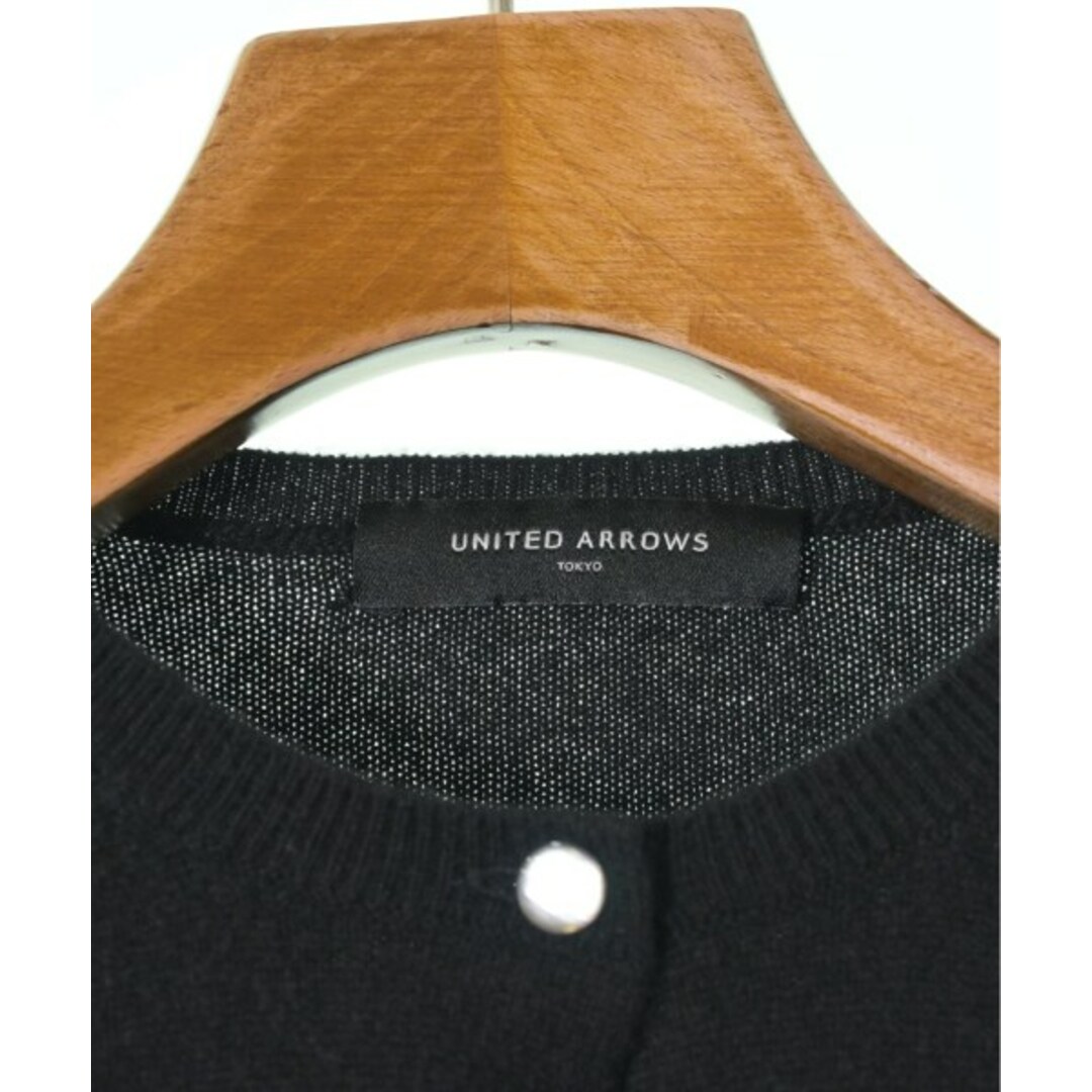 UNITED ARROWS(ユナイテッドアローズ)のUNITED ARROWS ユナイテッドアローズ カーディガン -(M位) 黒 【古着】【中古】 レディースのトップス(カーディガン)の商品写真