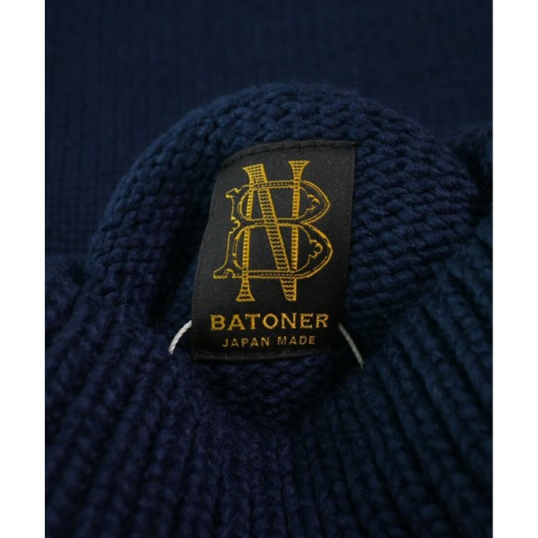 BATONER(バトナー)のBATONER バトナー ニット・セーター 2(M位) 紺 【古着】【中古】 メンズのトップス(ニット/セーター)の商品写真