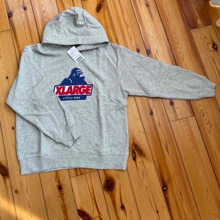 新品タグ付き XLARGE フロントプリントパーカー