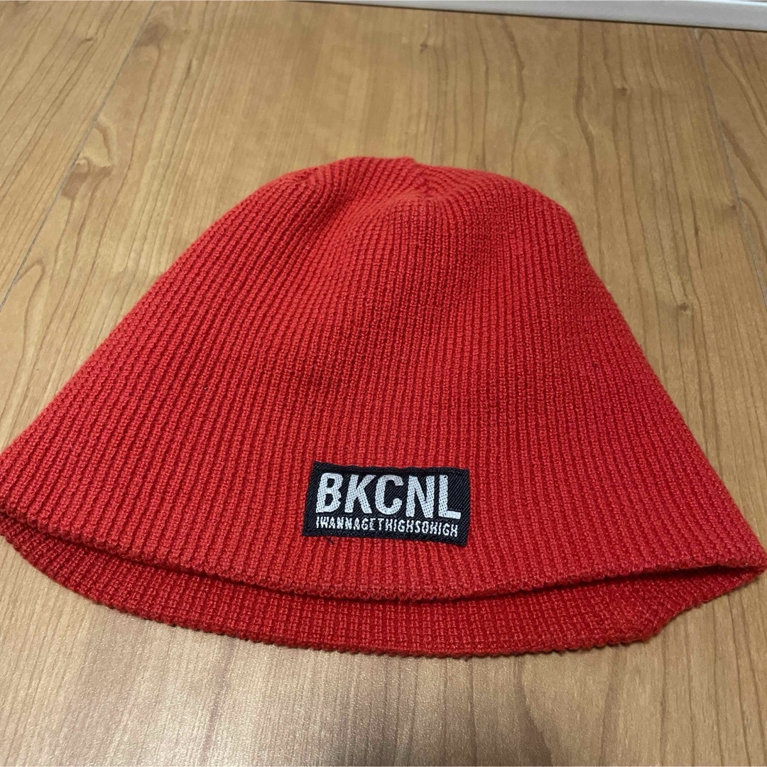 Back Channel(バックチャンネル)のバックチャンネル　ビーニー　ニットキャップ　サーマル　赤　ストリート メンズの帽子(ニット帽/ビーニー)の商品写真