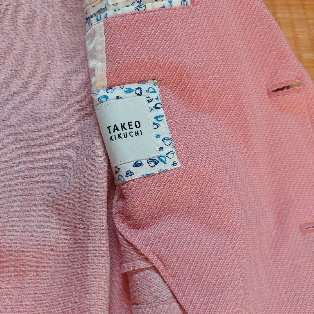 タケオキクチピンクジャケット メンズのジャケット/アウター(テーラードジャケット)の商品写真