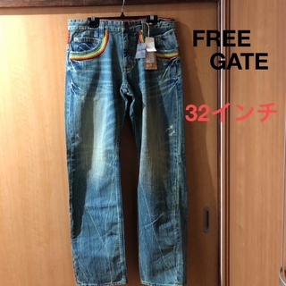 フリーゲート(FREE GATE)の値下げ❣️未使用タグ付きFREE GATE ダメージデニム32インチ(82cm)(デニム/ジーンズ)