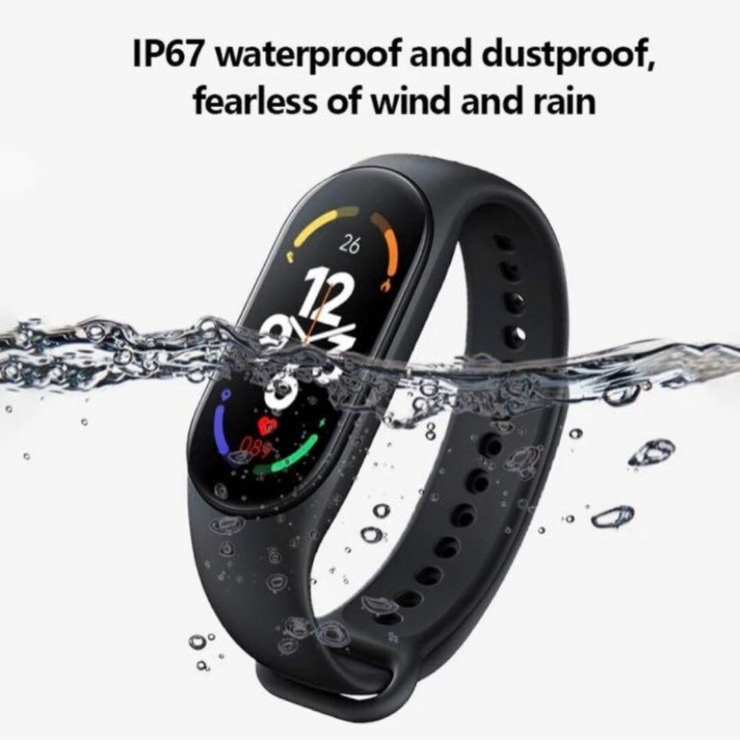 M7スマートウォッチ　ピンク 桃 メンズの時計(腕時計(デジタル))の商品写真