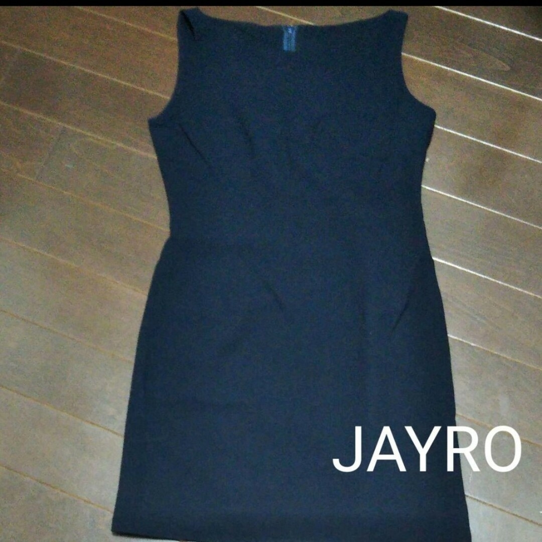 JAYRO(ジャイロ)のレディース　膝丈　ワンピース 濃紺　ノースリーブ　ROPE　TRICOT レディースのワンピース(ひざ丈ワンピース)の商品写真