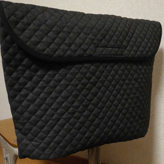 防災頭巾カバー　椅子の背もたれ用　黒デニム風(バッグ/レッスンバッグ)