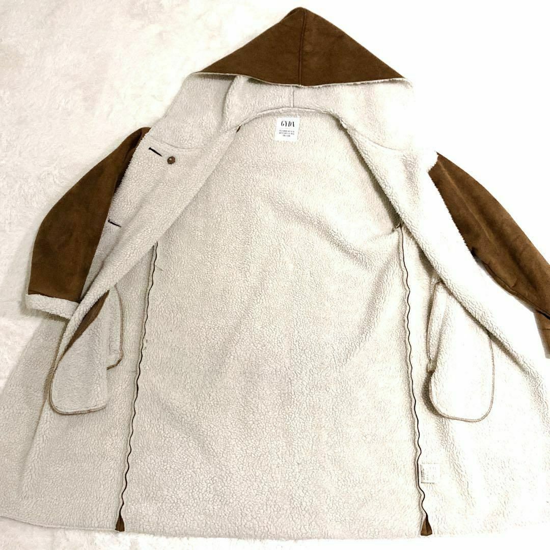 GYDA(ジェイダ)のジェイダ フェイクムートンコート　キャメル　フリーサイズ レディースのジャケット/アウター(ロングコート)の商品写真