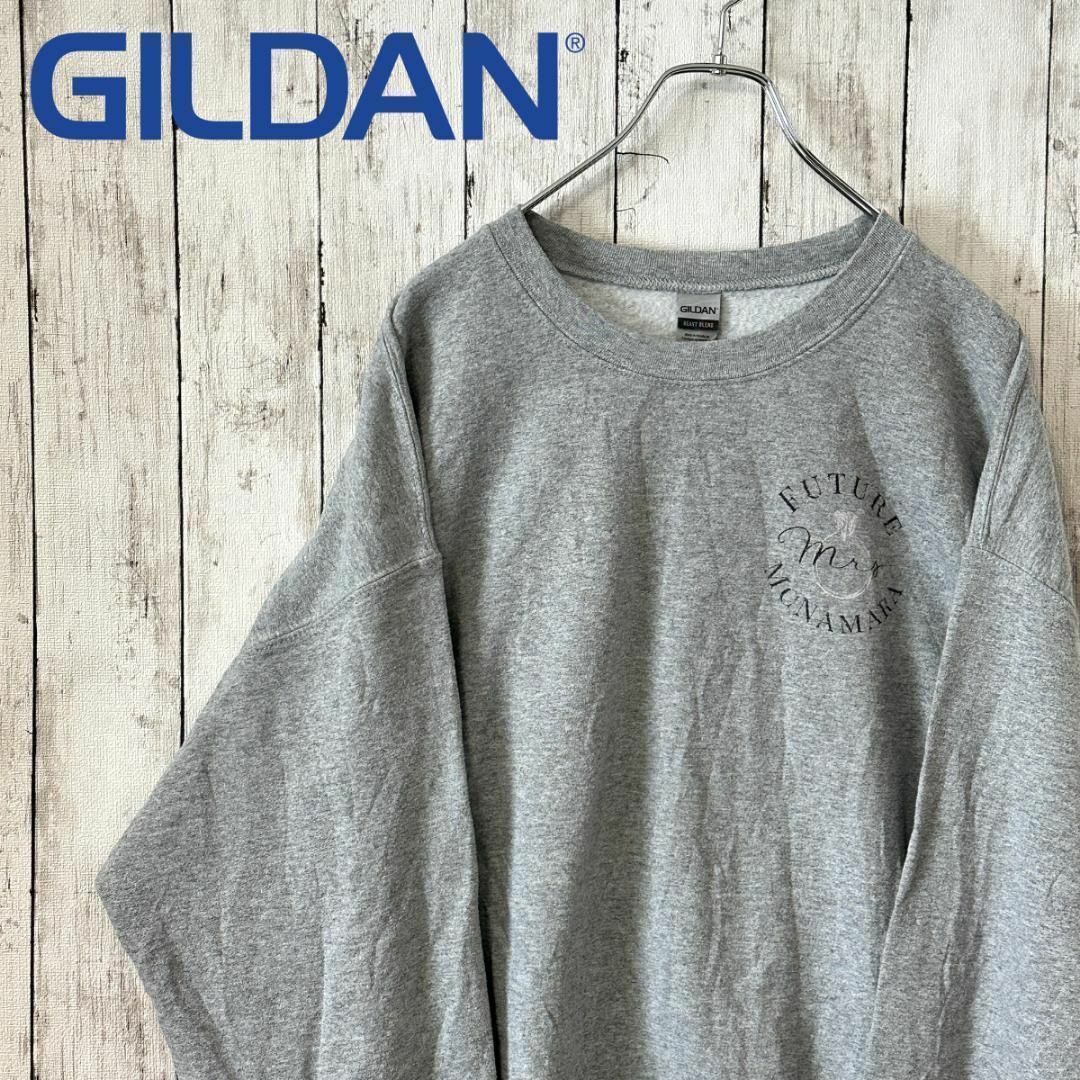 ギルダン GILDAN スウェット US製 XL グレー 古着 レディースのトップス(トレーナー/スウェット)の商品写真
