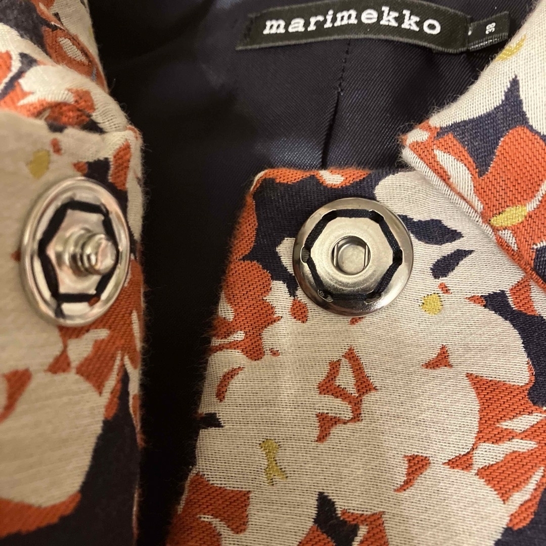 marimekko(マリメッコ)のマリメッコ　コート　ジャガード　花柄 レディースのジャケット/アウター(その他)の商品写真