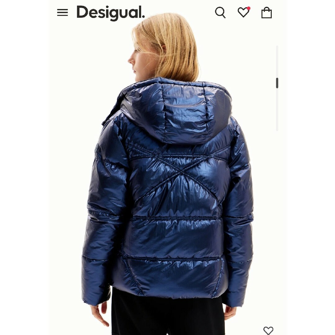 DESIGUAL(デシグアル)のメタリック パデッドジャケット デシグアル レディースのジャケット/アウター(ダウンジャケット)の商品写真