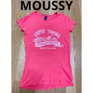 マウジー(moussy)のマウジー　Tシャツ　赤　レッド　アメカジ　バイク　古着　ヴィンテージ風　バック(Tシャツ(半袖/袖なし))