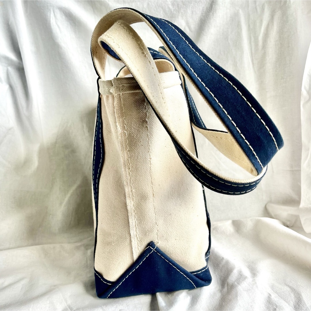 L.L.Bean(エルエルビーン)の1980’s llbean 紺×白　ヴィンテージ トートバッグ　llビーン メンズのバッグ(トートバッグ)の商品写真