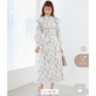 マジェスティックレゴン(MAJESTIC LEGON)のバックレースアップ花柄ワンピース(ロングワンピース/マキシワンピース)