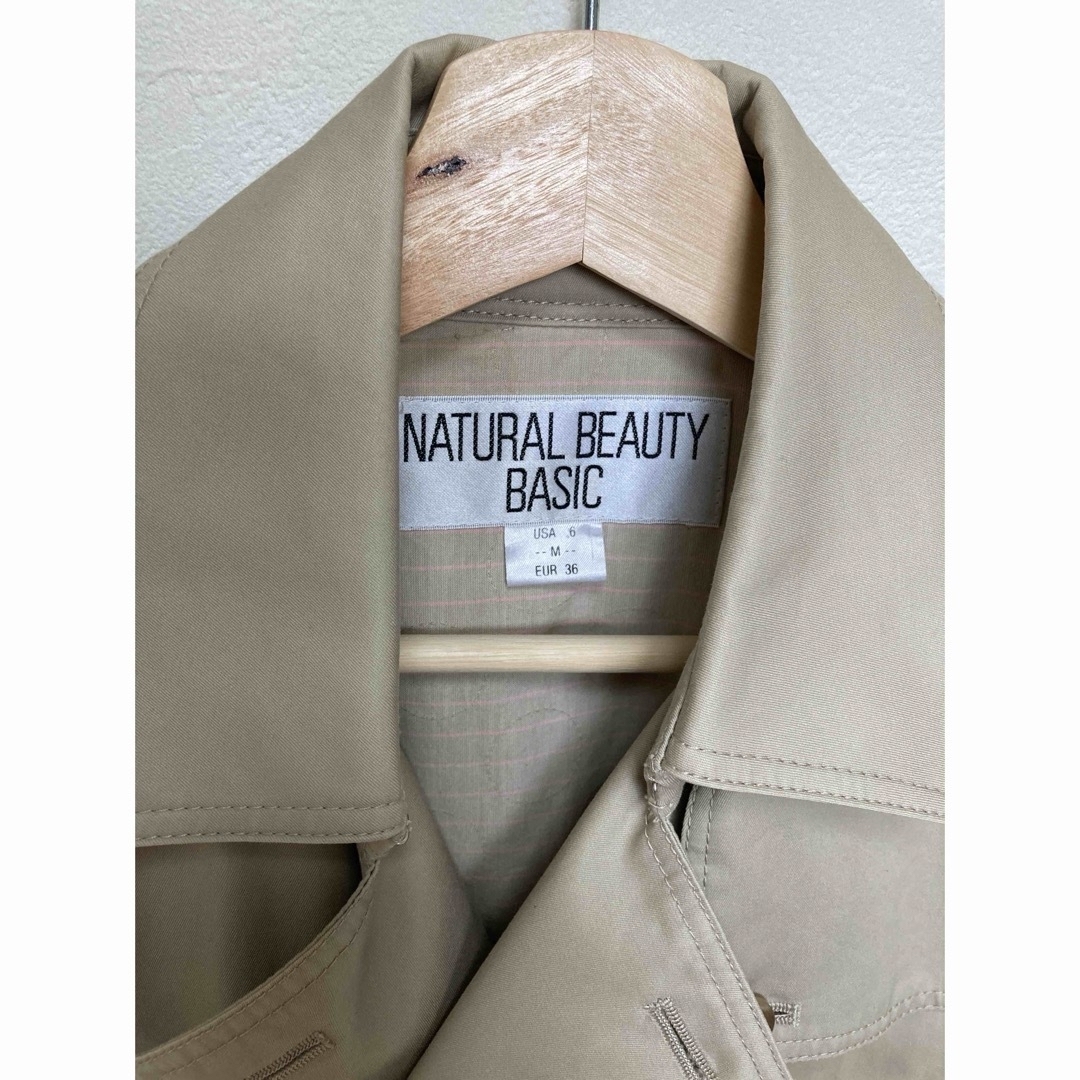 NATURAL BEAUTY BASIC(ナチュラルビューティーベーシック)のナチュラルビューティーベーシック　トレンチコート　Mサイズ レディースのジャケット/アウター(トレンチコート)の商品写真